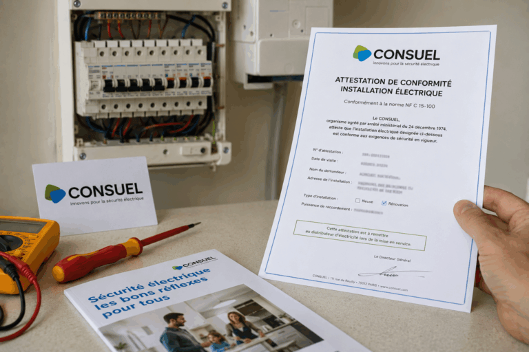 CONSUEL : l&rsquo;attestation de conformité électrique